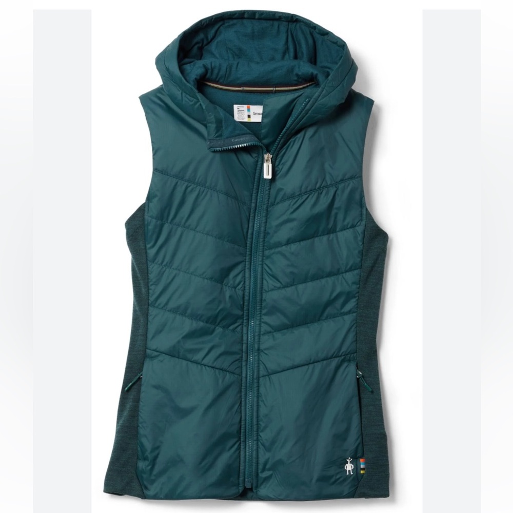 Smartwool Smartloft hoodie vest turquoise comfort running soft warm activewear